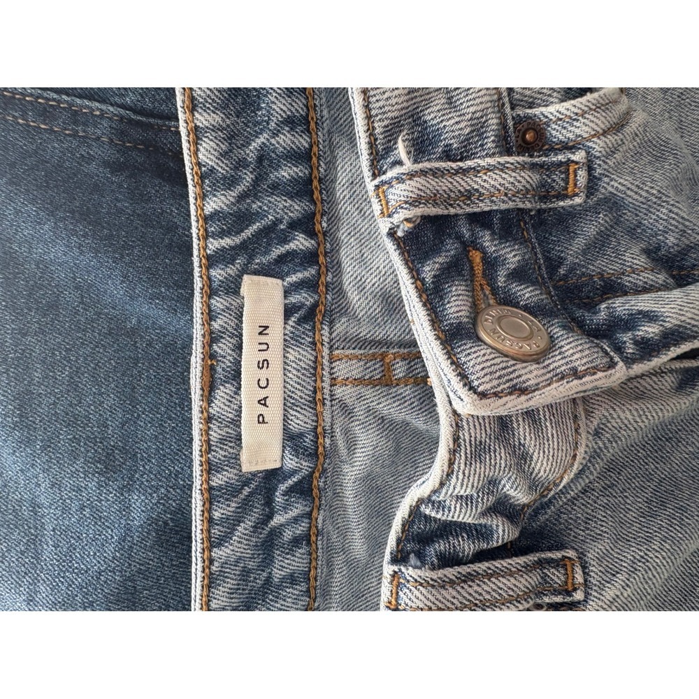 PacSun Women's Light Wash Mom Jean Shorts – Size 24 - Picture 4 of 4